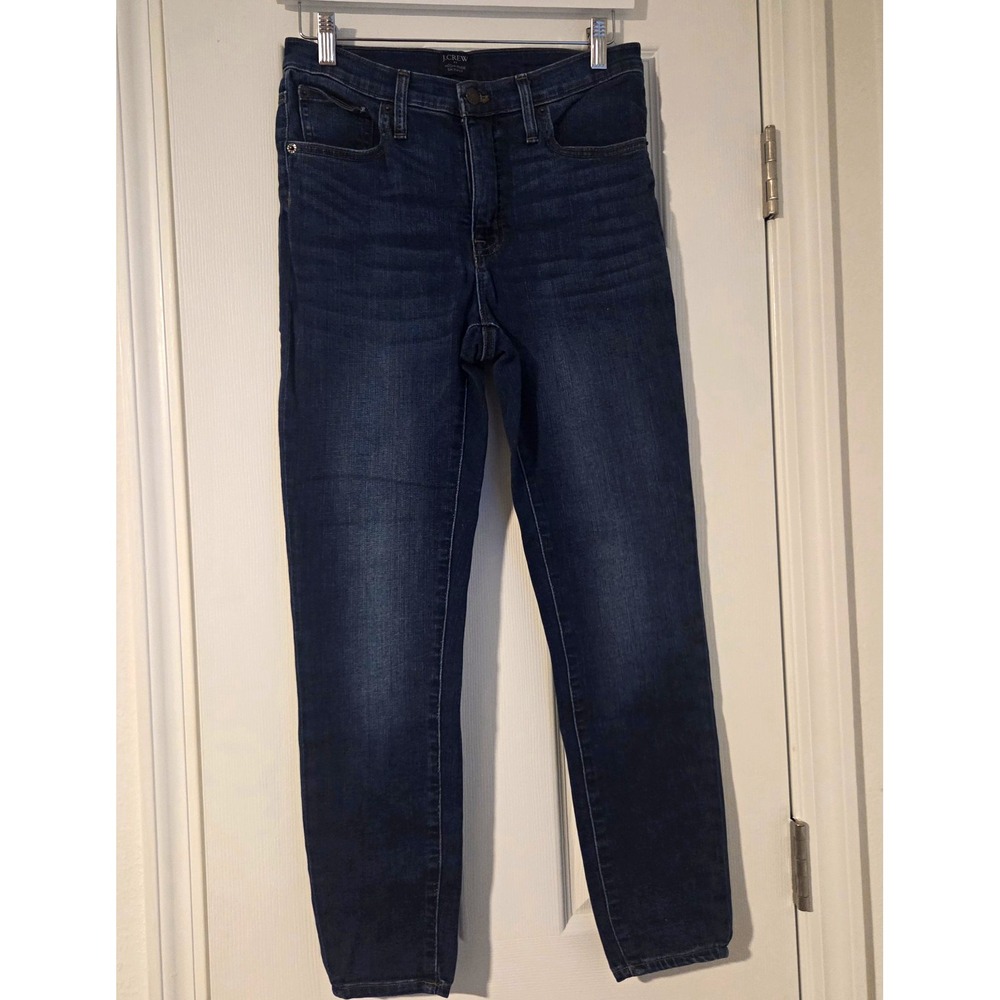 J.Crew Women High Rise Skinny Jeans Size 6 28 Dark Wash Denim H2956 Stretch